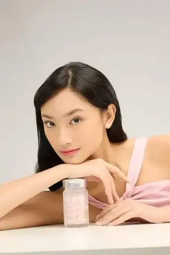Model DVN Collagen dengan produk